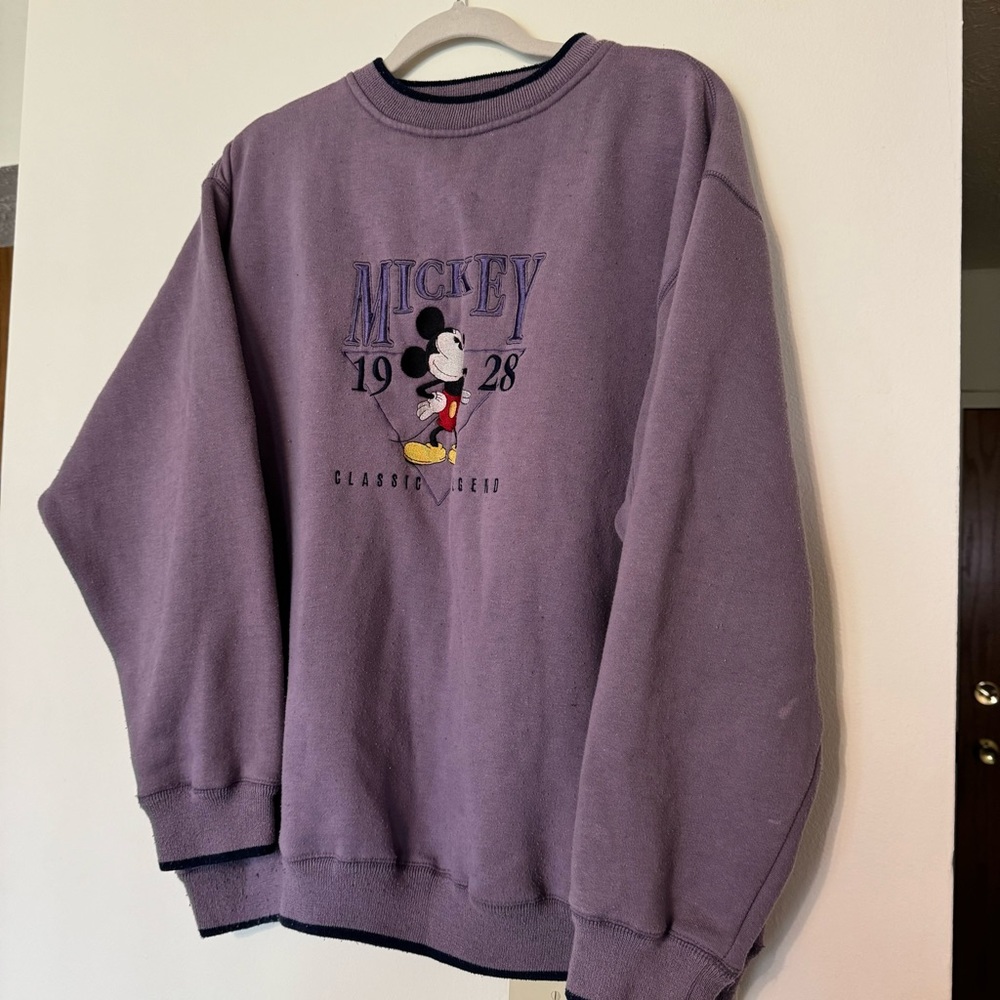 Vintage Purple Disney Crewneck - Mickey